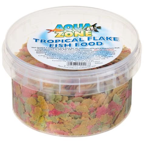 Aqua Zone Tropical Flake Fish Food 500ml | Fish Food - B&M