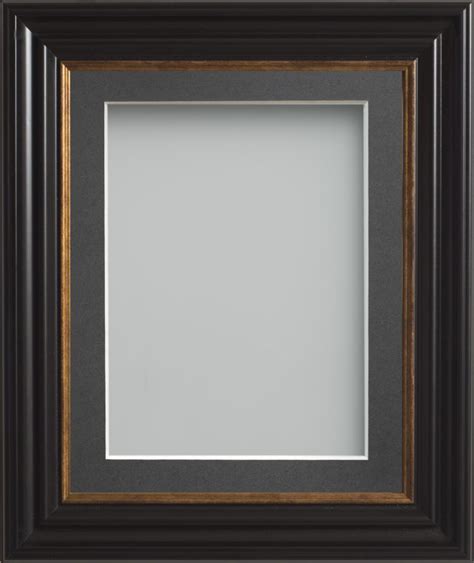 Emson Black 30x20 frame with Grey mount cut for image size A2 (23.4x16.5)