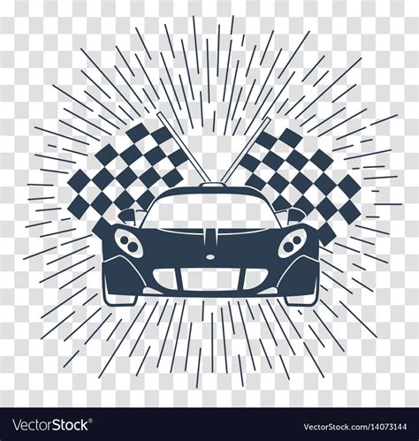 Racing sports cars silhouette Royalty Free Vector Image