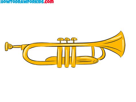 How to Draw a Trumpet - Easy Drawing Tutorial For Kids