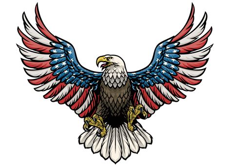 eagle painted in american flag 23172807 Vector Art at Vecteezy