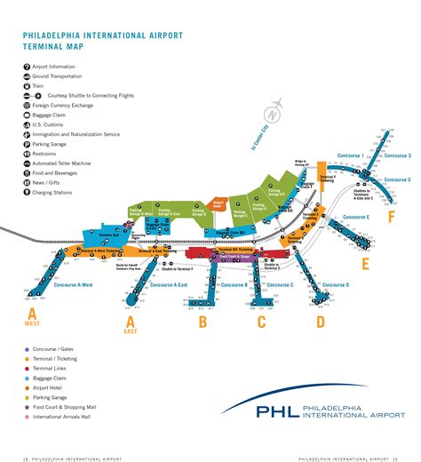 Philadelphia Airport Terminal Map Printable