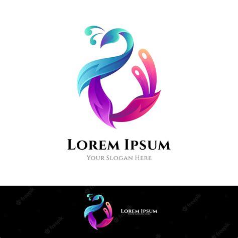 Premium Vector | Peacock logo colorful style