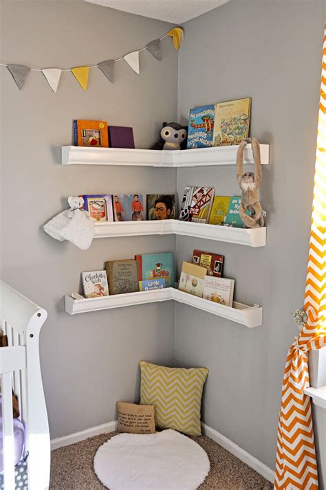 Rain Gutter Shelves nursery book corner Boy Toddler Bedroom, Toddler ...