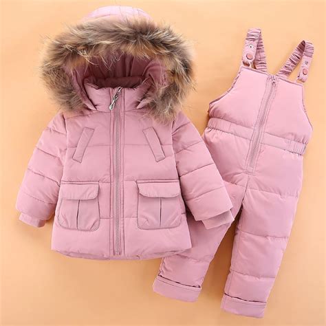 Thick Warm Kids Outwear Clothes Snow Wear Winter Infant Snowsuit Down ...