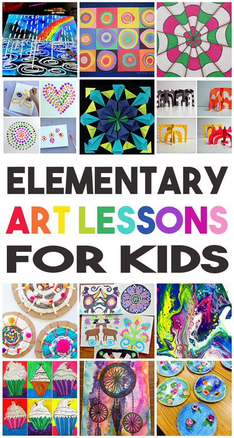 36 Elementary Art Lessons for Kids - Happiness is Homemade