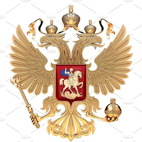 Coat of arms of Russia with eagle | Coat of arms, Illustration, Heraldry