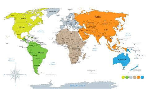 World Map Of Countries And Continents - Ricky Christal