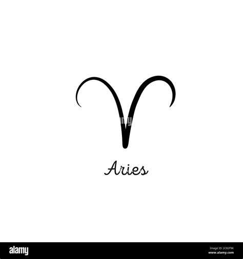 Symbol aries zodiac sign vector Black and White Stock Photos & Images ...