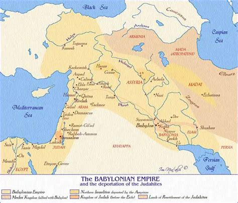 Map of The Babylonian Empire under King Nebukhadnetzar