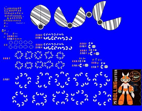 Rolling Cutter-Cut Man Mega Man sprite sheet by redballbomb on DeviantArt