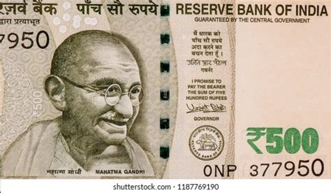 Mahatma Gandhi Portrait India 500 Rupees Stock Photo 1187769190 ...