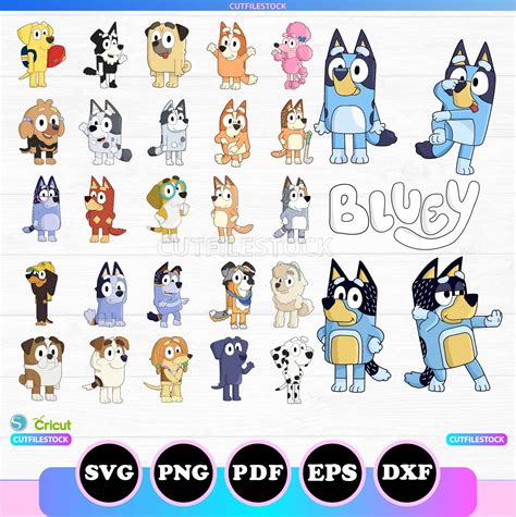 Bluey Family Svg, Bluey Birthday Svg, Bluey Characters Svg🍣 Veja qual ...