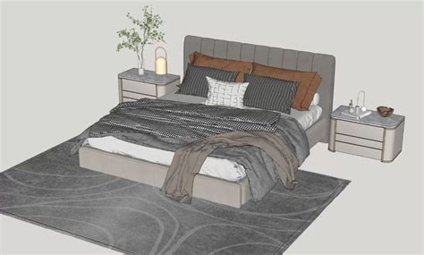 6047 Cama Sketchup Modelo Descarga gratuita | Bed designs with storage ...