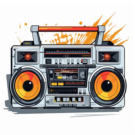 Boombox Clipart Music Illustration 80s Clipart Digital Image for Card ...