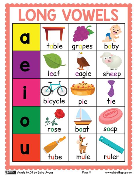 Long vowels cards | Free Printable Puzzle Games