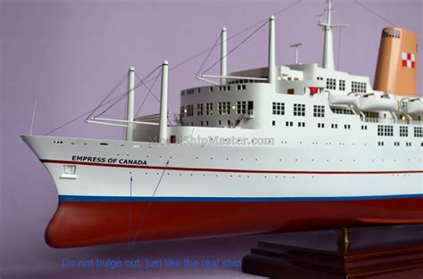 Empress of Canada cruise ship model