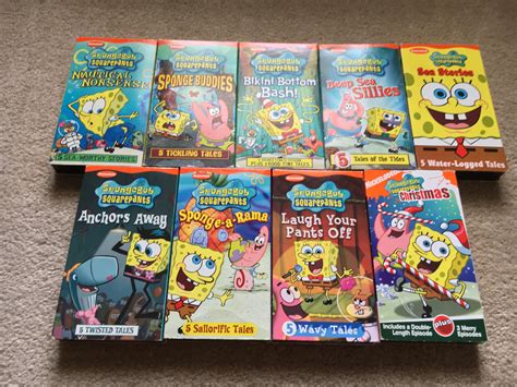 My collection of SpongeBob VHS tapes, all from what I like to call the ...