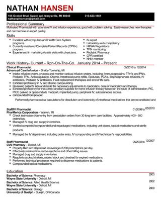 Resume 2015 | PDF