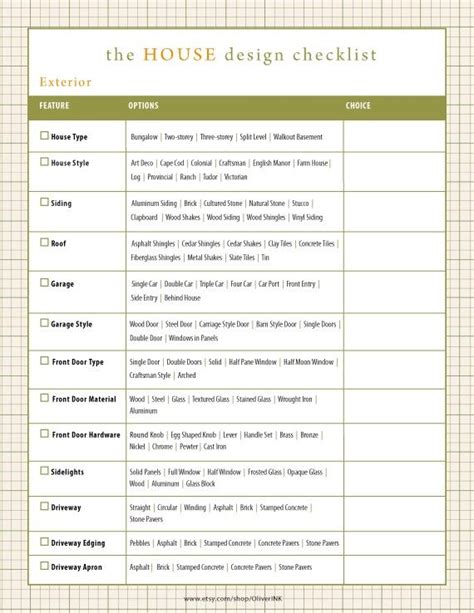 checklist template free checklist for building a new house Home ...