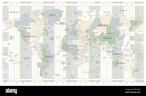 High Resolution World Time Zones - WoodsLima