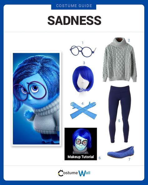 Dress Like Sadness Costume DIY Outfit | Costume Wall