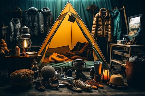 Premium AI Image | Camping Gear Essentials