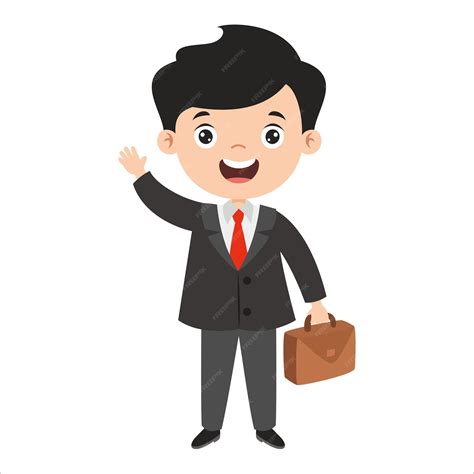 Premium Vector | Cartoon drawing of a businessman