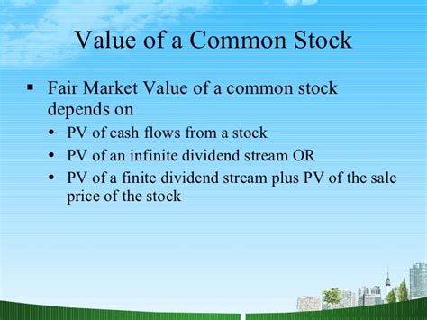 Basics of stock valuation