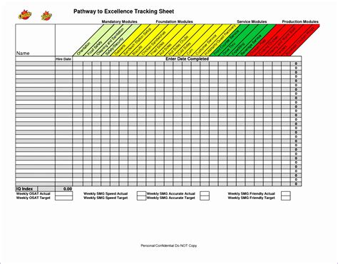 Tracking Chart Template - Free Printable Worksheet