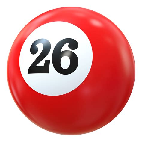 26 number 3d ball red 36307591 PNG