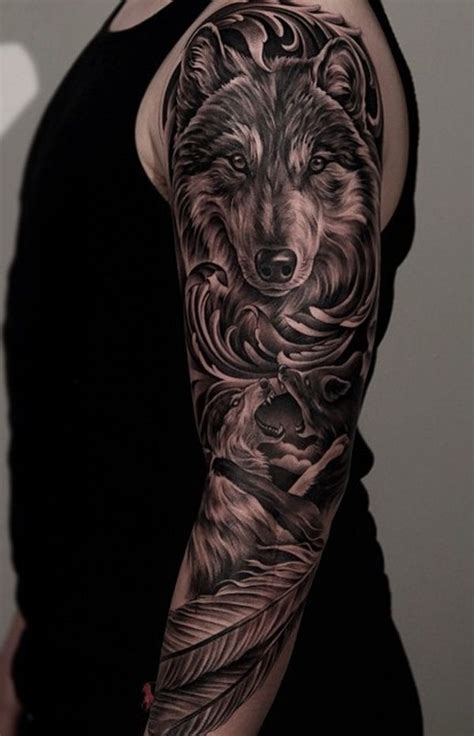 Wolf Tattoo Sleeve 1000 ideas about wolf tattoo sleeve on pinterest ...