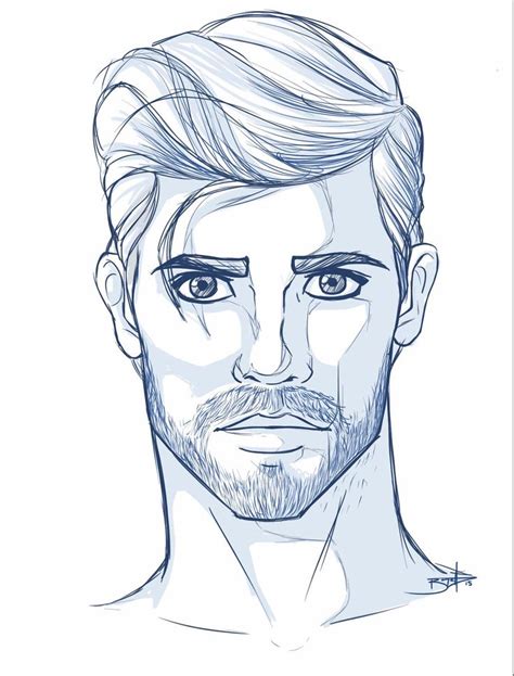 Sketch 2015 - male face 2 | Male face drawing, Face sketch, Face drawing