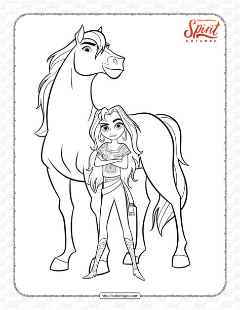 Printable Spirit Untamed Lucky Coloring Page | Coloring pages, Free ...