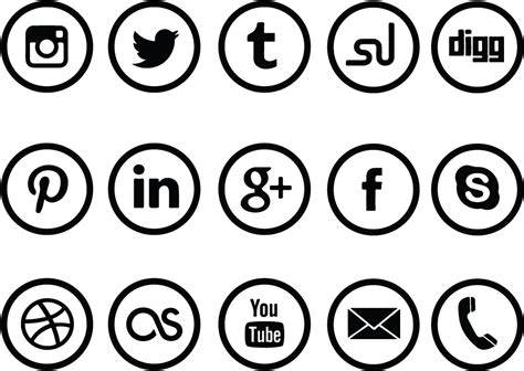 Transparent Social Media Icon Png White Round Social Media Icon Png ...