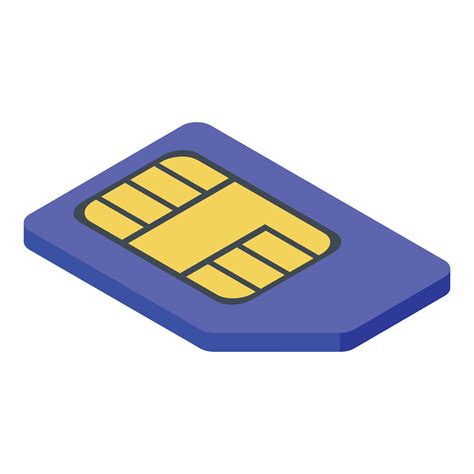 Gsm sim card icon, isometric style 15845733 Vector Art at Vecteezy