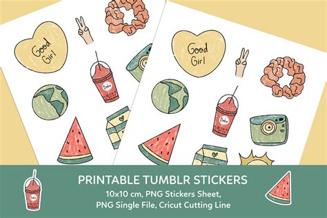 Tumblr Printable Stickers Aesthetic Gráfico por haifebruary · Creative ...