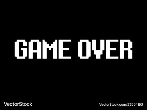 Game over pixel background Royalty Free Vector Image