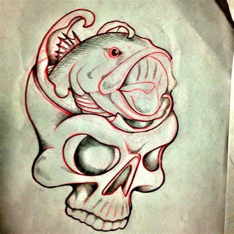 34 best Fish Skull Tattoo images on Pinterest | Skull tattoos, Fish ...