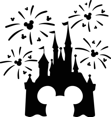 Disney Castle Svg Disney Castle Fireworks Svg Disney Castle Etsy ...