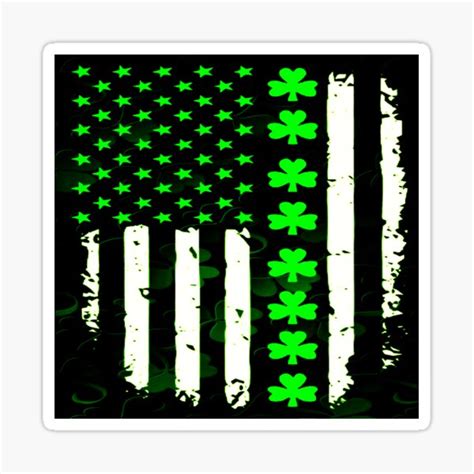 "Irish American flag" Sticker for Sale by shaggydawgg | Redbubble