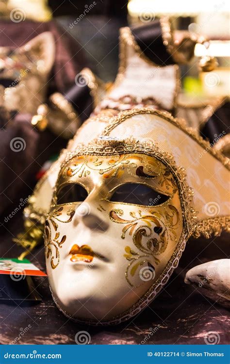 Gold Venetian Mask editorial stock image. Image of shop - 40122714