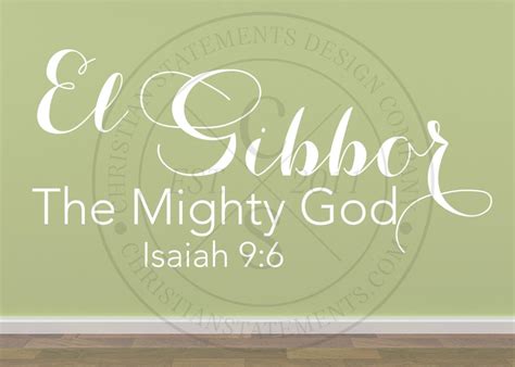 El Gibbor Vinyl Wall Statement - Isaiah 9:6, Vinyl, SCR266