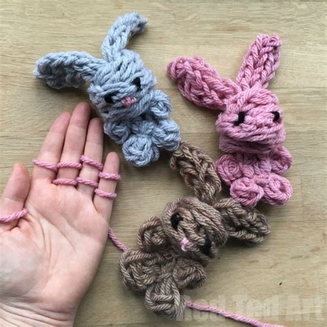 Finger Knitting Bunnies That Even The Kids Can Make - All Created