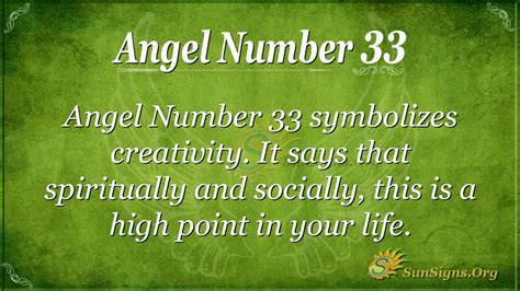 Angel Number 33 Meaning A Sign Of Creativity? Find Out Here. - SunSigns.Org