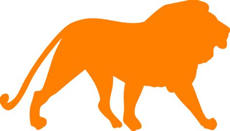 Orange Lion Clip Art at Clker.com - vector clip art online, royalty ...