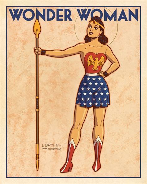 Golden Age Wonder Woman Poster | marklewisdraws.com