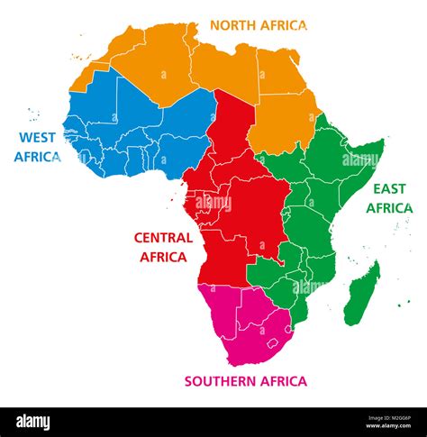 Map Of Countries In Africa By Regions