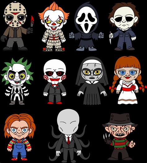 Horror Movie Characters PNG For A Shirt Digital File Crafts, Gifts ...