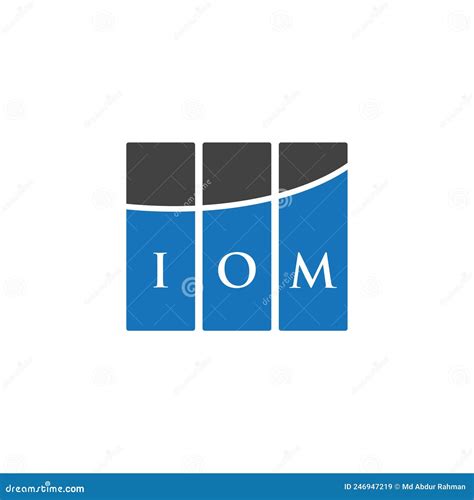 IOM Letter Logo Design on WHITE Background. IOM Creative Initials ...